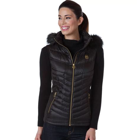 michael kors hooded vest womens|michael kors belted vest.